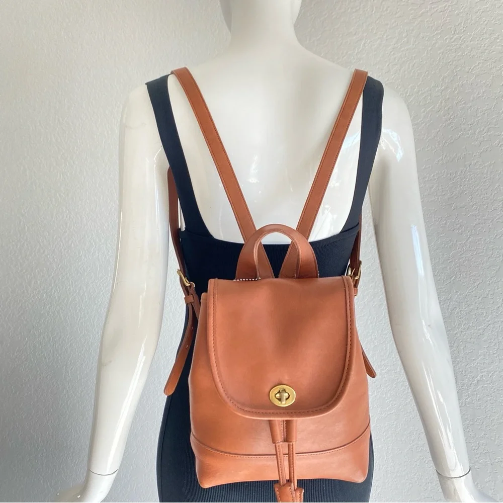 Vintage coach Brown Leather Backpack